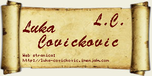 Luka Čovičković vizit kartica